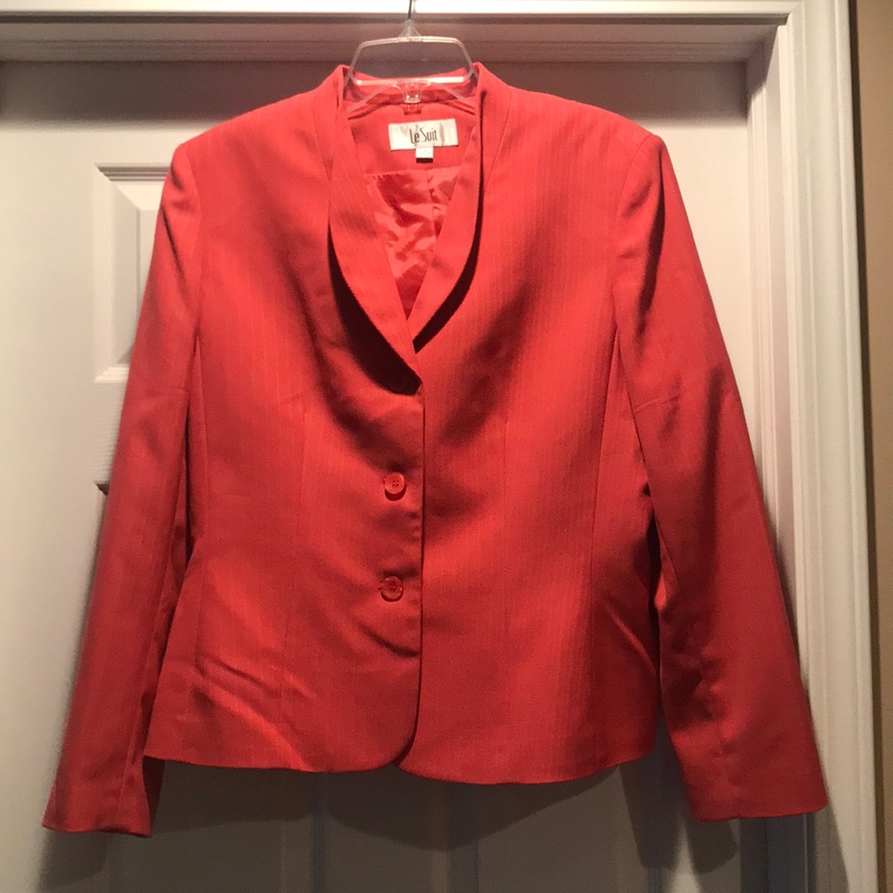 Pumpkin pinned striped suit-size 12